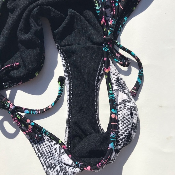 Vintage MUDD Ruffle Bikini Bottom Snake Print XL - Picture 6 of 6